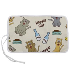 Happy Cats Pattern Background Pen Storage Case (s)