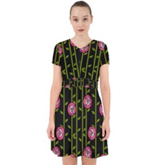 Abstract Rose Garden Adorable In Chiffon Dress