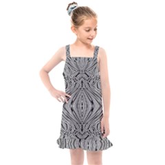 Black And White Pattern 1 Kids  Overall Dress