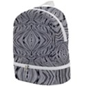 Black And White Pattern 1 Zip Bottom Backpack View1