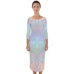 Pattern 2a Pattern 2 Quarter Sleeve Midi Bodycon Dress