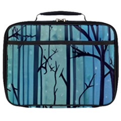 Nature Outdoors Night Trees Scene Forest Woods Light Moonlight Wilderness Stars Full Print Lunch Bag