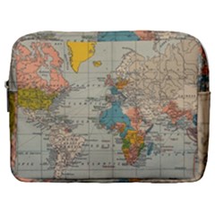 Vintage World Map Make Up Pouch (large)