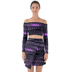 Purplestars Off Shoulder Top With Skirt Set by Sparkle