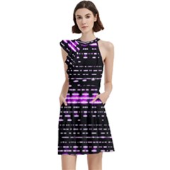 Purplestars Cocktail Party Halter Sleeveless Dress With Pockets