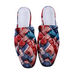 Us Presidential Election Colorful Vibrant Pattern Design  Women s Classic Backless Heels