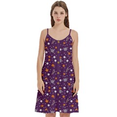 Pattern Seamless Floral Leaf Women s Spaghetti Strap Pullover Cami Dress by flowerland