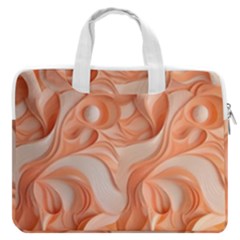 Peach Fuzz Elegant Print Abstract Design Macbook Pro 15  Double Pocket Laptop Bag 