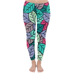 Pattern Leaves Background Nature Classic Winter Leggings