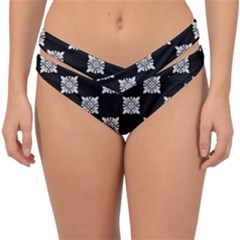 Floral Pattern Repeat Seamless Double Strap Halter Bikini Bottoms