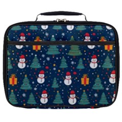 Snow Snowman Tree Christmas Tree Full Print Lunch Bag