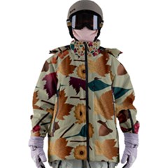 Autumn Leaves Colours Season Women s Zip Ski And Snowboard Waterproof Breathable Jacket by Ravend
