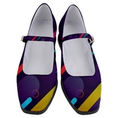 Colorful Abstract Background Women s Mary Jane Shoes