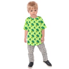 Broccoli Pattern 10 Kids  Raglan T-shirt