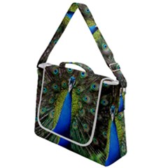 Peacock Bird Feathers Pheasant Nature Animal Texture Pattern Box Up Messenger Bag