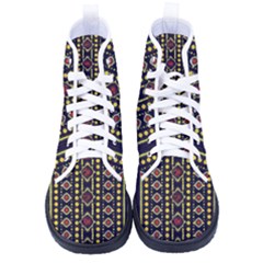 Background Art Pattern Design Kid s High-top Canvas Sneakers