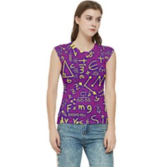 Background Doodles Math Women s Raglan Cap Sleeve T-shirt
