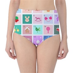 Christmas Wreath Advent Classic High-waist Bikini Bottoms