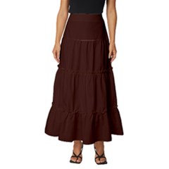 4 Farben 2 Tiered Ruffle Maxi Skirt