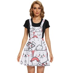 Cute Cat Chef Cooking Seamless Pattern Cartoon Apron Dress