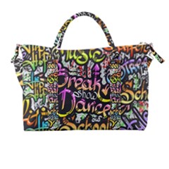 Graffiti Word Seamless Pattern Carry-on Travel Shoulder Bag