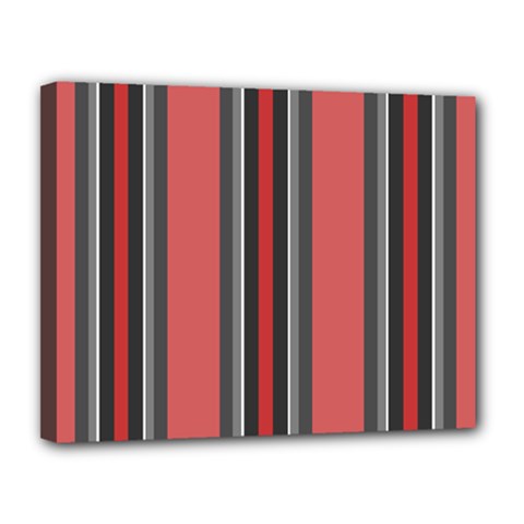 Altrosa Rosa Grau Streifen Canvas 14  X 11  (stretched) by 2607694c