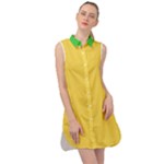 4 Farben Sleeveless Shirt Dress