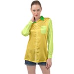 4 Farben Long Sleeve Satin Shirt