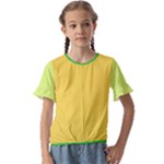 4 Farben Kids  Cuff Sleeve Scrunch Bottom T-Shirt