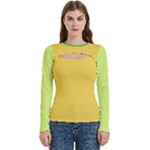 4 Farben Women s Cut Out Long Sleeve T-Shirt