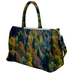 Forest Trees Leaves Fall Autumn Nature Sunshine Duffel Travel Bag by Ravend