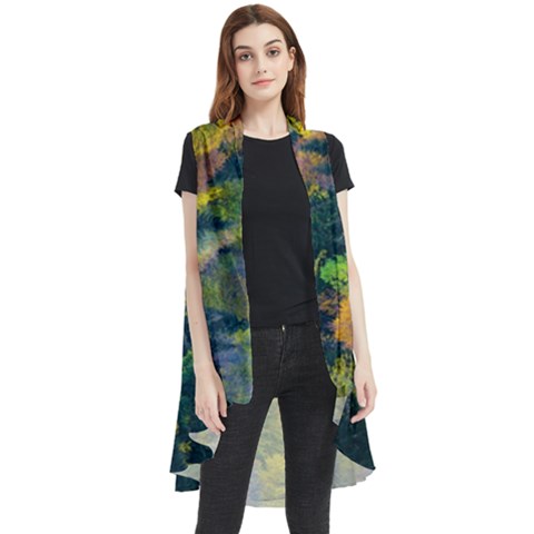 Forest Trees Leaves Fall Autumn Nature Sunshine Sleeveless Chiffon Waistcoat Shirt by Ravend