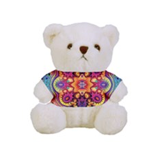 Lila Floral Blume Full Print Tee For Cuddly Teddy Bear