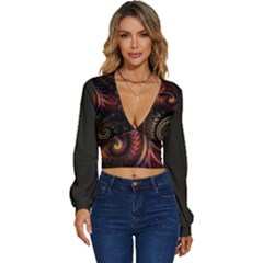 Fractal 1 Long Sleeve Deep-v Velour Top