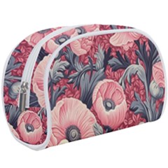 Vintage Floral Poppies Make Up Case (large)