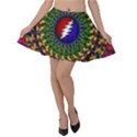 Grateful Dead Bear Pattern Velvet Skater Skirt View1