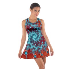 Fractal Pattern Background Cotton Racerback Dress