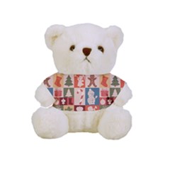 Cute Christmas Seamless Pattern Vector  - Full Print Cuddly Teddy Bear by Ket1n9
