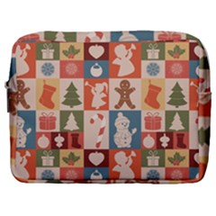 Cute Christmas Seamless Pattern Vector  - Make Up Pouch (large)