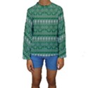 Christmas Knit Digital Kids  Long Sleeve Swimwear View1