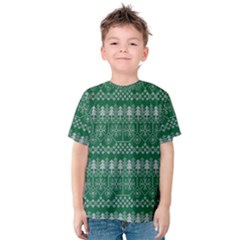 Christmas Knit Digital Kids  Cotton T-shirt