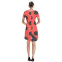 Abstract-bug-cubism-flat-insect Short Sleeve V-neck Flare Dress View2