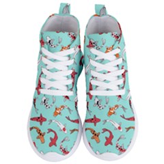 Pattern With Koi Fishes Women s Lightweight High Top Sneakers