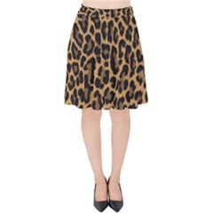 Tiger Skin Art Pattern Velvet High Waist Skirt