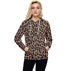 Tiger Skin Art Pattern Women s Lightweight Drawstring Hoodie