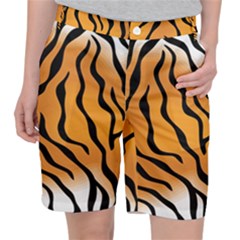 Tiger Skin Pattern Women s Pocket Shorts