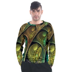 Psytrance Abstract Colored Pattern Feather Men s Long Sleeve Raglan T-shirt