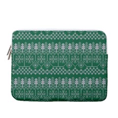 Christmas Knit Digital 13  Vertical Laptop Sleeve Case With Pocket