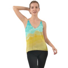 Abstract Background Beach Coast Chiffon Cami