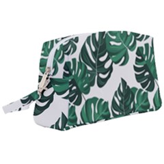 Illustrations Monstera Leafes Wristlet Pouch Bag (large)